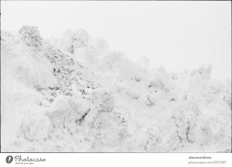 pigment absence Snow Ice Heap Structures and shapes Arrangement Accumulation Landscape Boredom Winter Snow mountain Deserted White