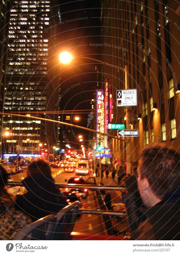 Broadway Vacation & Travel Night In transit North America Human being Blur Looking
