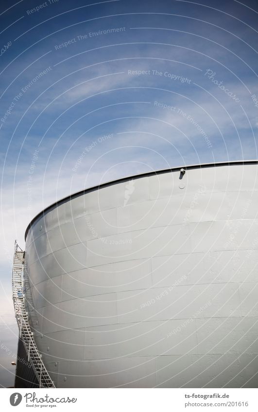 Tanker station II Energy industry Energy crisis Gasoline Sky Clouds Bremerhaven Industrial plant Factory Oil tank Cylinder large tank Raw materials and fuels