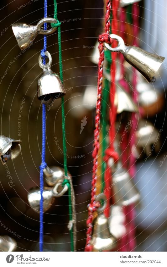 Hand Made Wind Chimes Hanging On A String With Depth Of Field