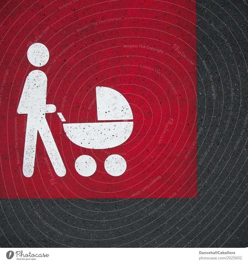 Pictogram of a person with a pram on the street Mother Baby carriage Family & Relations Child Mother with child Parent with child Parents Human being Pedestrian