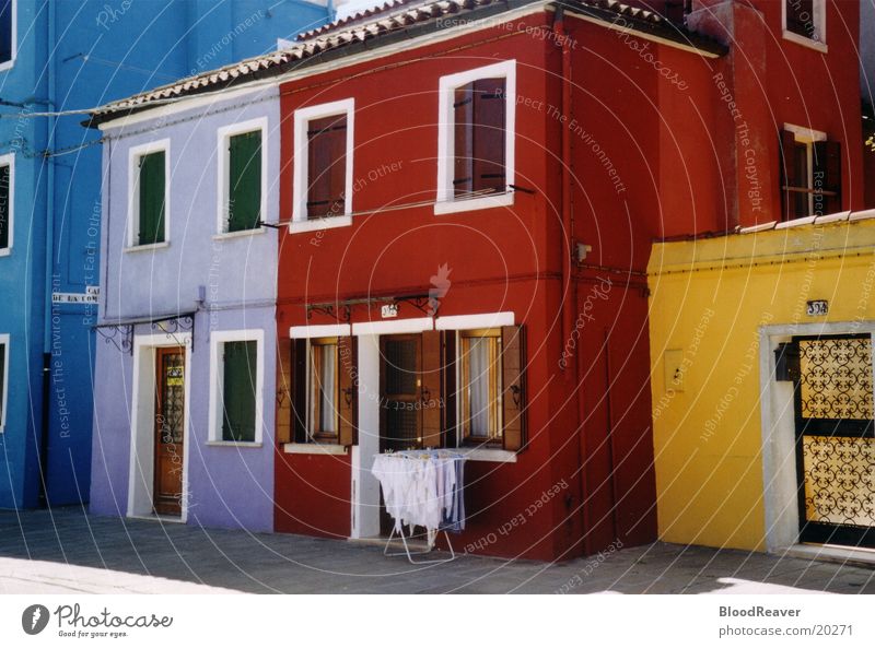 Colourful front Venice House (Residential Structure) Housefront Multicoloured Italy Village Architecture