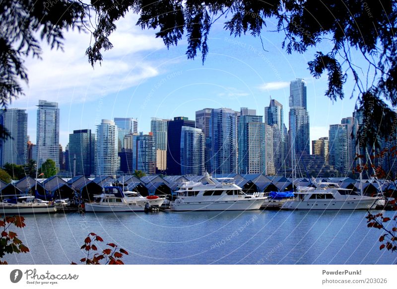 fabulous VanCity Luxury City trip Environment Water Summer Beautiful weather Coast Bay Vancouver Canada North America Port City Skyline High-rise Harbour