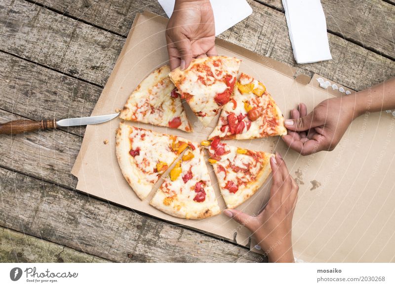 Pizza Meat Cheese Eating Dinner Lifestyle Joy Happy Summer Woman Adults Man Friendship Hand Group Nature Park Street Happiness Fresh Together Hot Delicious
