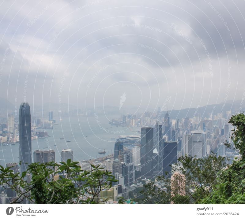 Hong Kong Vacation & Travel Tourism Far-off places Sightseeing City trip House (Residential Structure) Air Sky Clouds Storm clouds Climate Weather Bad weather