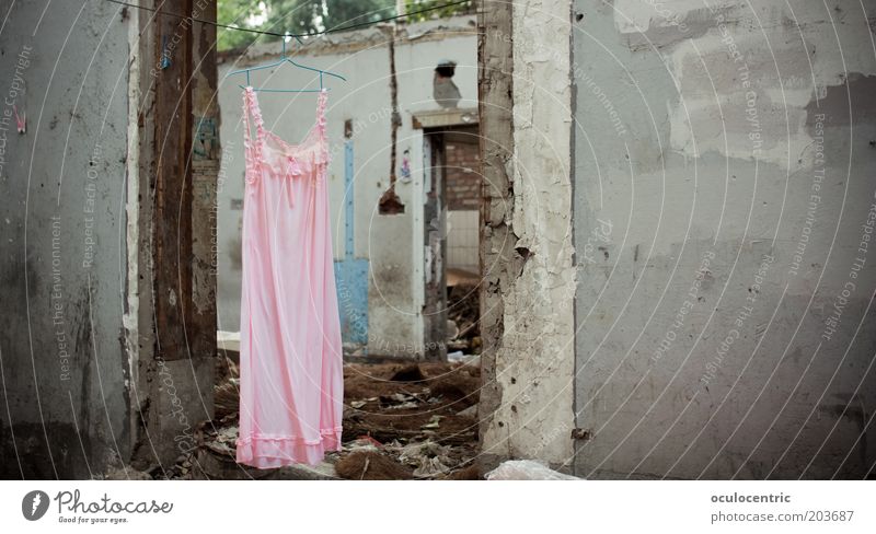 feathery rocks Asia China Xian Old town Deserted Ruin Wall (barrier) Wall (building) Door Dress Authentic Elegant Beautiful Feminine Gray Pink Whimsical Style