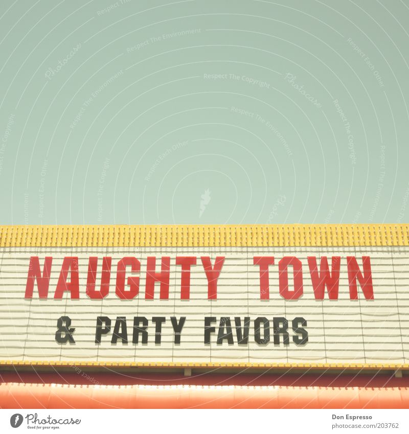 NAUGHTY TOWN Style Design Decoration Sign Characters Signs and labeling Trashy Town Advertising Display Letters (alphabet) Party Billboard Cinema Logo