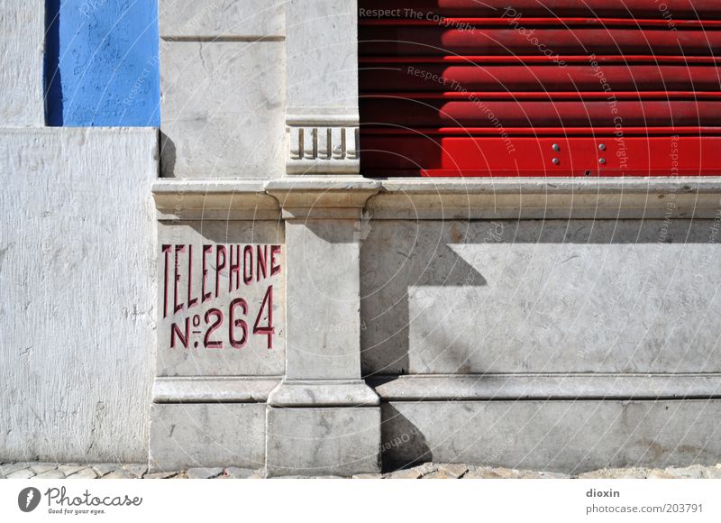 TELEPHONE N°. 264 Telephone Lisbon Portugal Europe Downtown Deserted House (Residential Structure) Manmade structures Building Architecture Wall (barrier)