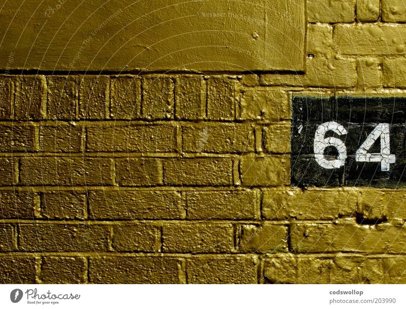 When I'm... Manmade structures Wall (barrier) Wall (building) Brick Digits and numbers Gold Black White Luxury 64 High-grade steel House number Jubilee