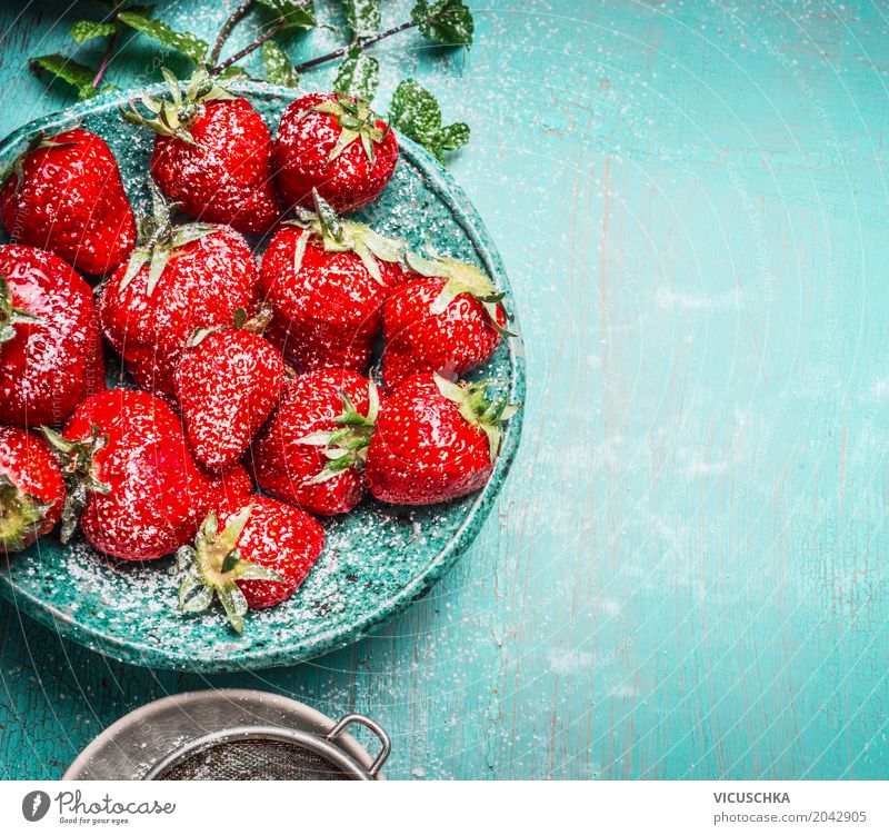 Dessert with strawberries Food Fruit Nutrition Organic produce Vegetarian diet Juice Bowl Style Design Healthy Healthy Eating Life Summer Background picture