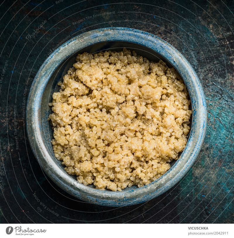 Close-up of cooked quinoa seeds Food Grain Nutrition Lunch Organic produce Vegetarian diet Diet Bowl Style Design Healthy Healthy Eating Life Protein Vegan diet