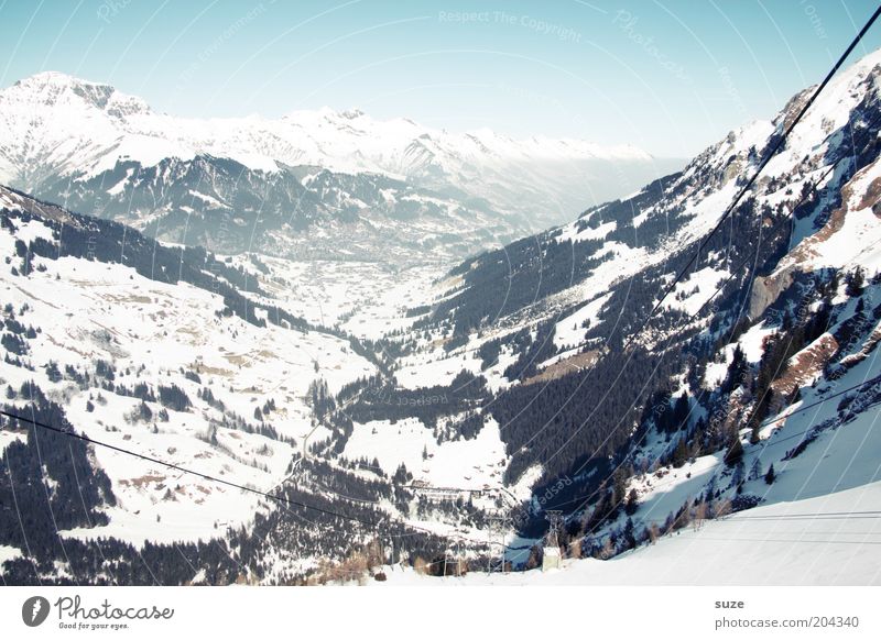 Switzerland Vacation & Travel Tourism Freedom Winter vacation Environment Nature Landscape Elements Sky Cloudless sky Horizon Climate Beautiful weather Ice