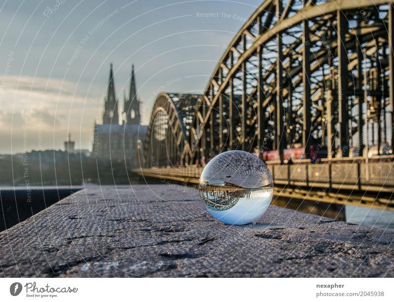 Cologne Cathedral with glass bowl and bridge Vacation & Travel Tourism Trip Sightseeing City trip Architecture Culture Spring Summer Town Downtown Old town