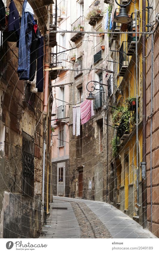 washing day Vacation & Travel Living or residing gagliari Sardinia Capital city Downtown Old town Populated House (Residential Structure) Dream house