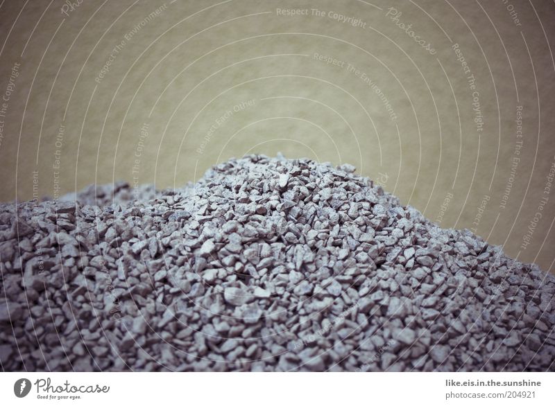 and more gravel! Wall (barrier) Wall (building) Facade Stone Blue Gray Gravel Pebble Subdued colour Copy Space top Deserted Shallow depth of field