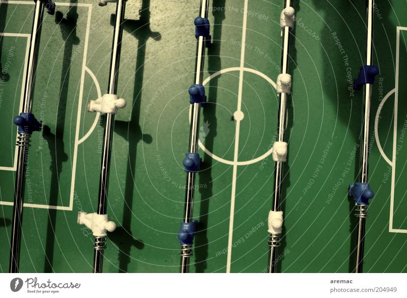 shadow play Sports Ball sports Sports team Goalkeeper Table soccer Colour photo Subdued colour Exterior shot Close-up Aerial photograph Day Shadow Sunlight