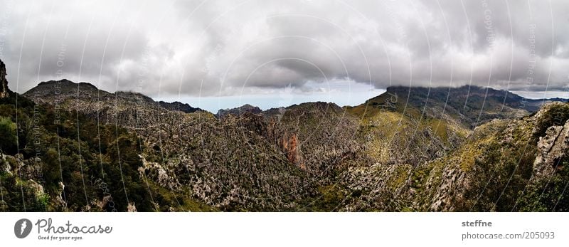 cloud cuckoo home Environment Nature Landscape Clouds Storm clouds Weather Mountain Tramuntana Majorca Esthetic Exceptional Colour photo Subdued colour