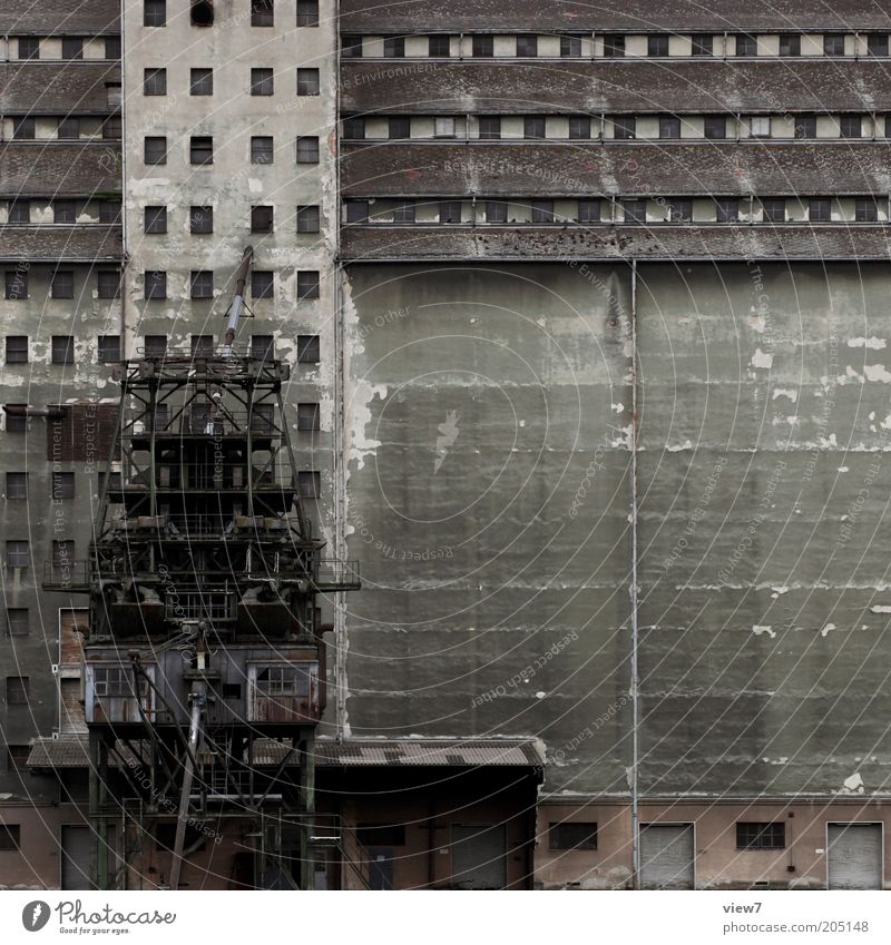 the end. Industry House (Residential Structure) Industrial plant Ruin Wall (barrier) Wall (building) Facade Window Door Old Dark Large Gloomy Gray End