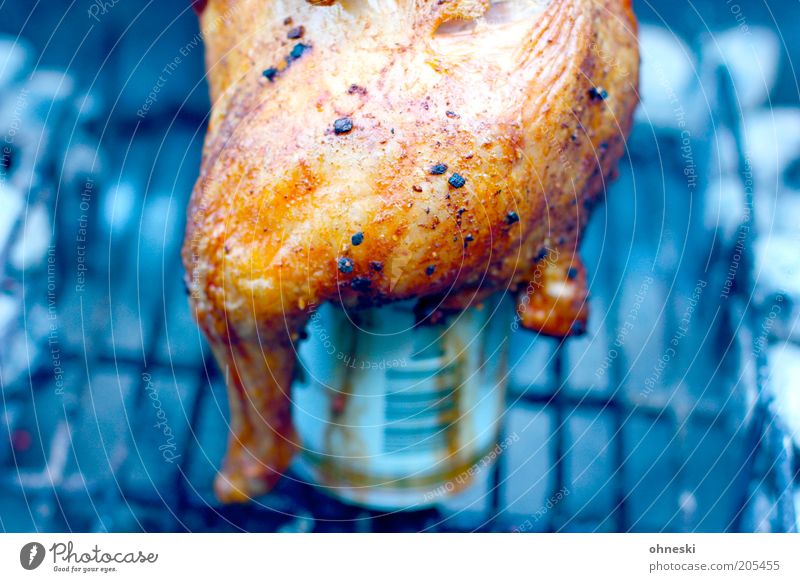 beer chicken Food Meat Chicken Poultry Nutrition Lunch Dinner Barbecue (apparatus) Barbecue (event) Colour photo Exterior shot Contrast Shallow depth of field