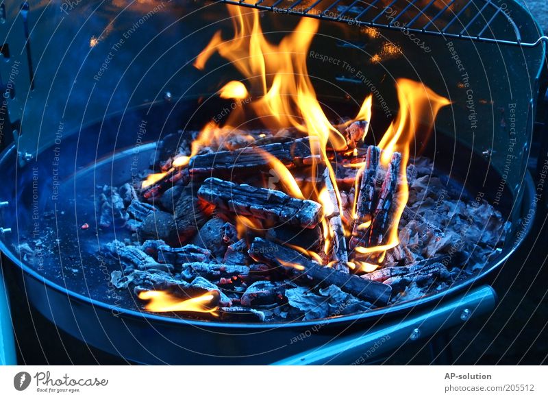 have a barbecue Barbecue (apparatus) Barbecue (event) Hot Blue Yellow Black Fire Burn Glow Fireplace Rust Grill Charcoal (cooking) BBQ season Coal Smoke Smoky
