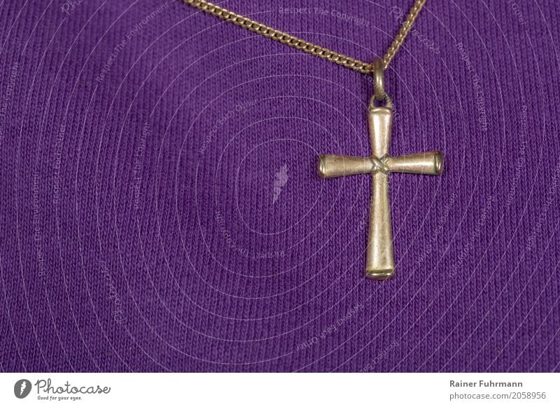 a necklace with a Christian cross Lifestyle Easter Christmas & Advent Church congress Student Teacher "Jewellery Chain Necklace Cross" Belief Religion and faith