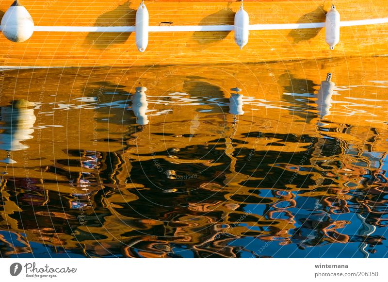 Mirrored Water Summer Beautiful weather Coast North Sea Boating trip Sail Free Uniqueness Sustainability Wet Clean Blue Brown Multicoloured Yellow White Happy