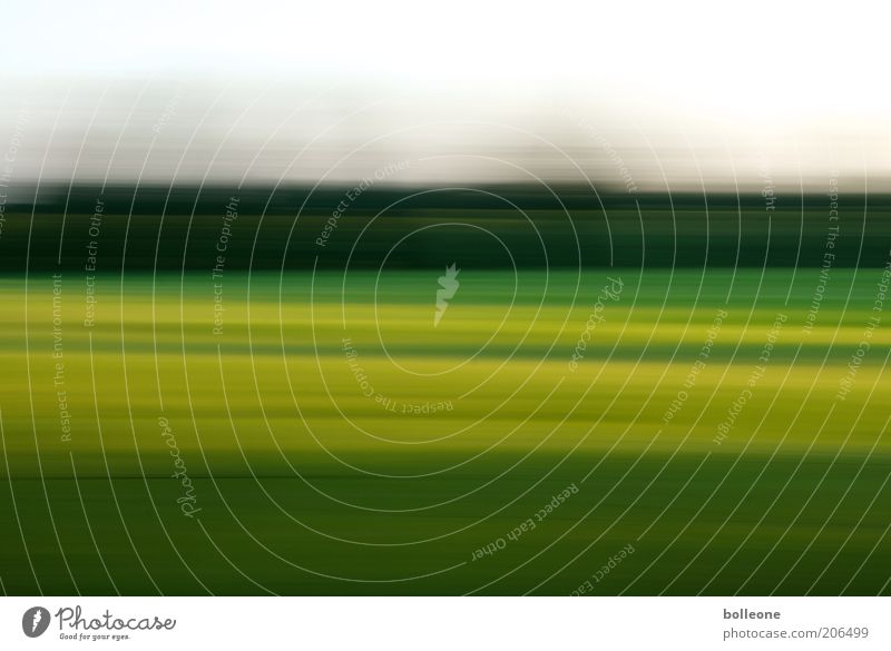 Wipe&Wech VIII Environment Nature Landscape Earth Air Sky Summer Field Esthetic Blue Yellow Green Speed Colour photo Exterior shot Experimental Abstract