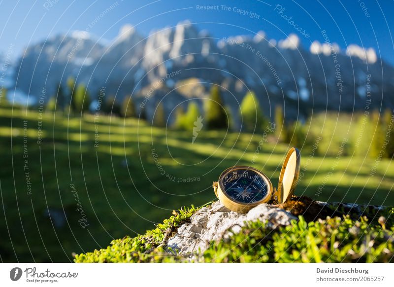 Antique navigation device Vacation & Travel Tourism Trip Adventure Expedition Camping Mountain Hiking Landscape Cloudless sky Spring Summer Beautiful weather