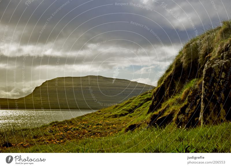 Faroe Islands Environment Nature Landscape Plant Water Sky Clouds Climate Grass Hill Rock Mountain Ocean Atlantic Ocean Tórshavn Føroyar Natural Moody