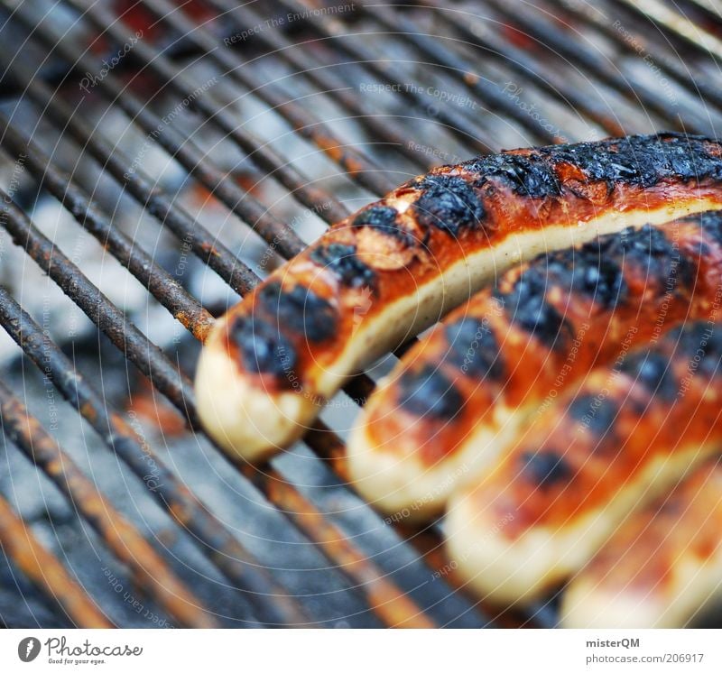 One more goes... Leisure and hobbies Barbecue (event) Bratwurst Barbecue (apparatus) Grill BBQ season Unhealthy Nutrition Sausage Warmth Hot Odor Fragrance