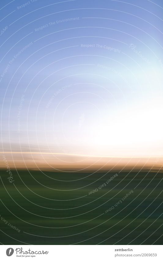 tegel Landscape Nature Sky Heaven Earth Field Meadow Pasture Evening Twilight Motion blur Sunset Diffuse Dynamics Movement Anger Haste Rotation Abstract