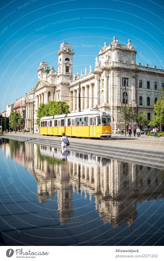 Ethnological Museum Budapest 3 Colour photo Exterior shot Day Reflection Long shot Vacation & Travel Tourism Trip Sightseeing City trip Summer vacation Hungary