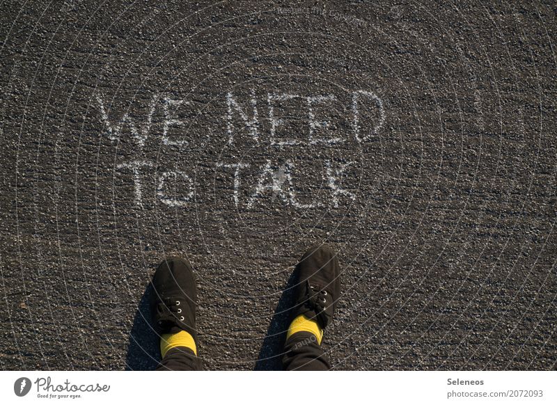 . Human being Feet Sign Characters Signage Warning sign Graffiti Communicate To talk Emotions Truth Honest Lovesickness Disappointment Loneliness