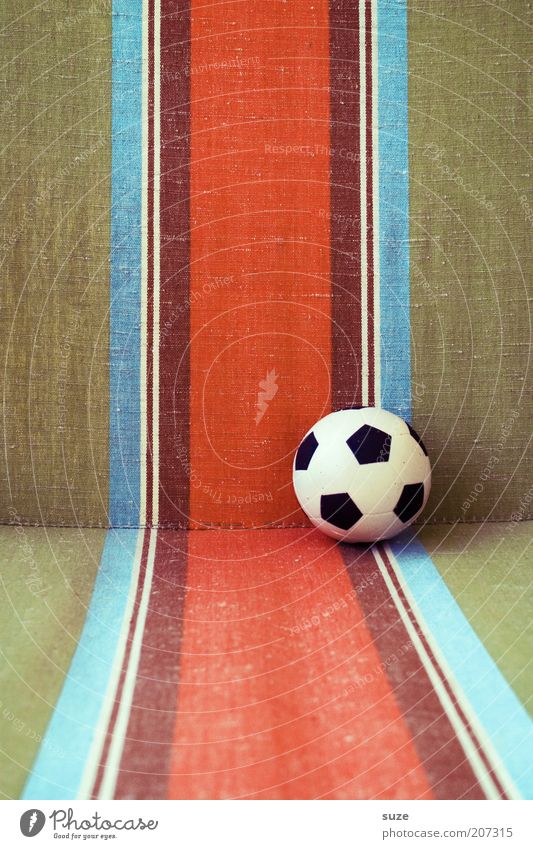 WORLD CUP '74 Lifestyle Design Leisure and hobbies Foot ball Ball Toys Line Stripe Retro Round Things Colour photo Multicoloured Exterior shot Detail Deserted