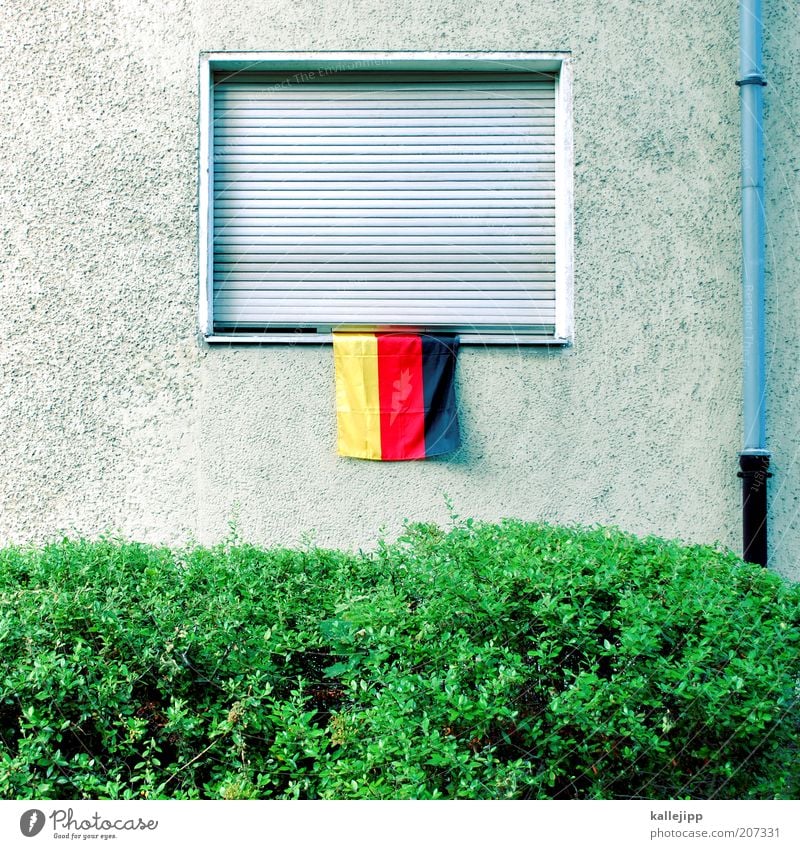 it was nice Lifestyle Style Leisure and hobbies Fan Bushes Facade Window Flag Living or residing Germany World Cup Pride The nation German Flag Roller shutter