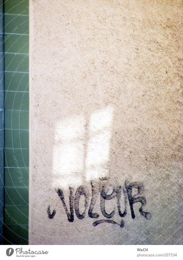 voleur (thief) Style Design Youth culture Subculture House (Residential Structure) Manmade structures Building Wall (barrier) Wall (building) Sign Characters