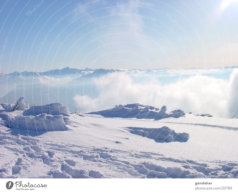 mountain world White Clouds Glacier Mountain Snow Sky