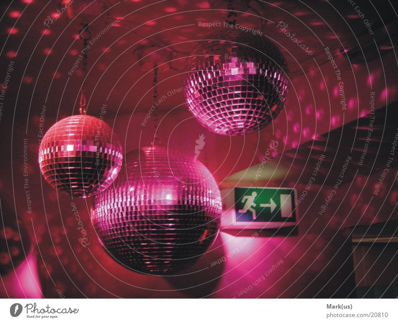 Pink disco balls Disco ball Club Photographic technology Colour Party