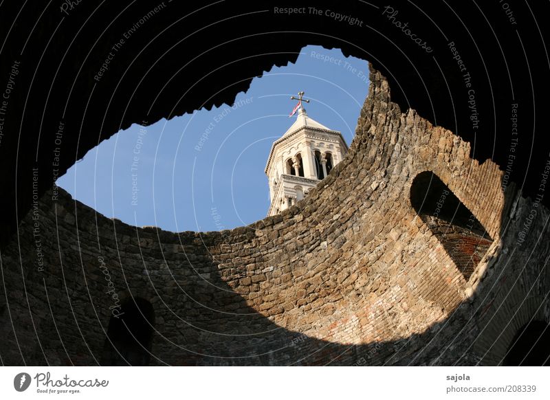 transparency Sky Cloudless sky Split Croatia Dalmatia Balkans Europe Southeastern Europe Port City Church Manmade structures Building Architecture