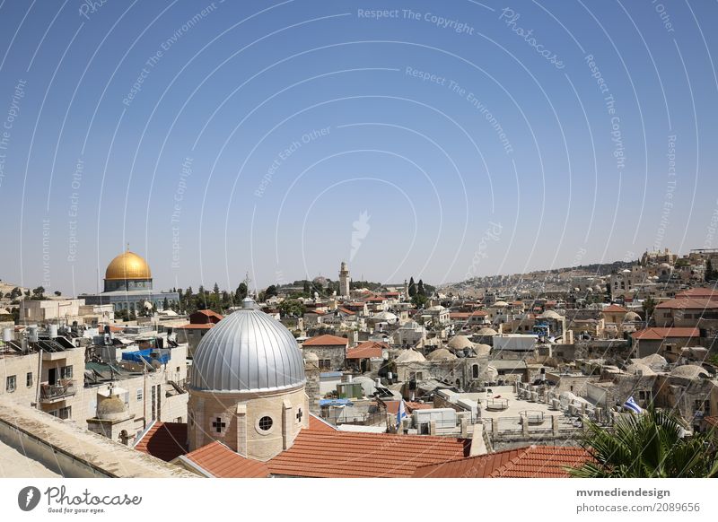 View of the al-Aqsa Mosque in Jerusalem Culture Study Al-Aksa mosque West Jerusalem Israel Gold Domed roof Manmade structures Religion and faith