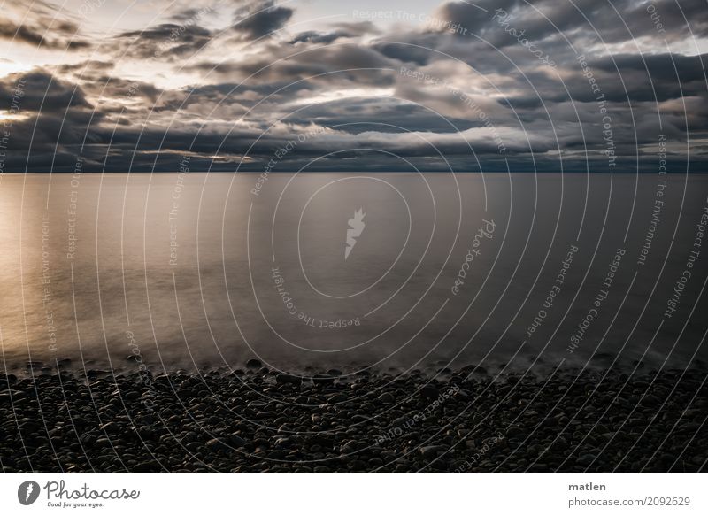 cold beach Nature Landscape Air Water Sky Clouds Horizon Sunrise Sunset Spring Weather Beautiful weather Coast Beach Ocean Dark Maritime Blue Brown Pink White