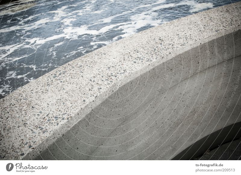 river curvature Environment Nature Elements Water River bank Riverbed barrage Weir Concrete wall Traffic infrastructure Stone Curve Wall (barrier) Hideous Cold