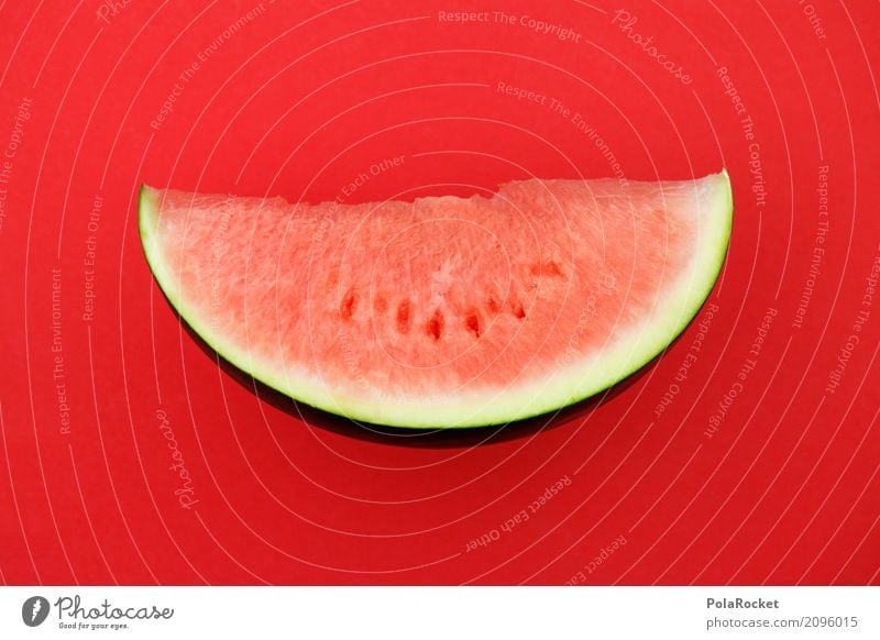 #AS# Melon red on red Art Work of art Esthetic Red Derby Melone slice Graphic 2D Delicious Healthy Eating Summer Summer vacation Summer's day Summery