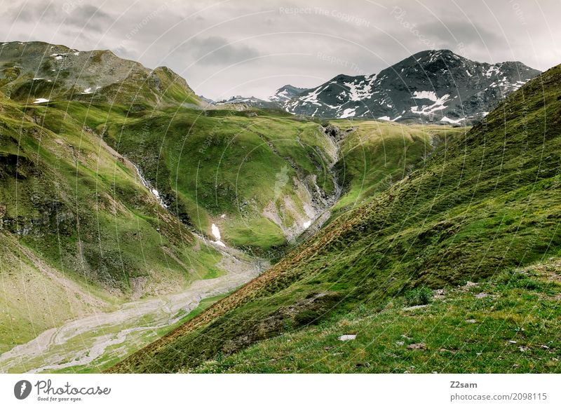 umbrail passport Environment Nature Landscape Storm clouds Bad weather Alps Mountain Peak Glacier Threat Dark Gigantic Green Adventure Loneliness Discover Idyll