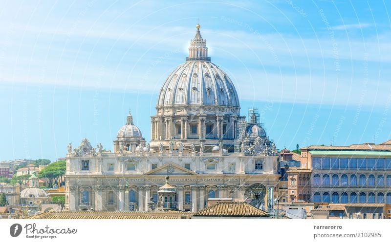 Vatican and Basilica of Saint Peter in Rome Beautiful Vacation & Travel Tourism Sky Town Church Bridge Building Architecture Monument Old Historic White