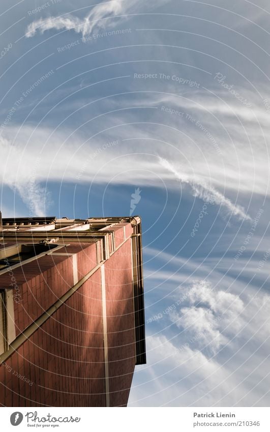 Clouds pass by Environment Sky Summer Beautiful weather Wind House (Residential Structure) Manmade structures Building Architecture Wall (barrier)