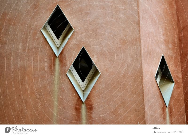 ears of windows Barcelona House (Residential Structure) Window Brown Red Güell Park Subdued colour Exterior shot Tourist Attraction Window pane Window frame