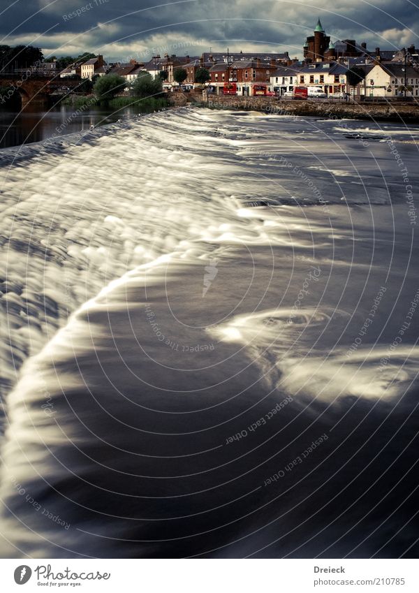 River Nith at Dumfries Environment Landscape Elements Water Storm clouds Summer Bad weather River bank dumfries Scotland Europe Small Town Downtown Populated