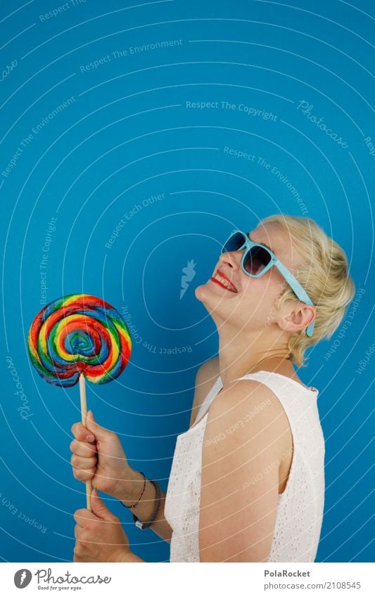#A# Delicious Art Work of art Esthetic Lollipop Multicoloured Sugar Candy cane Sunglasses Absurdity Blue Joy Comical Funster The fun-loving society Laughter