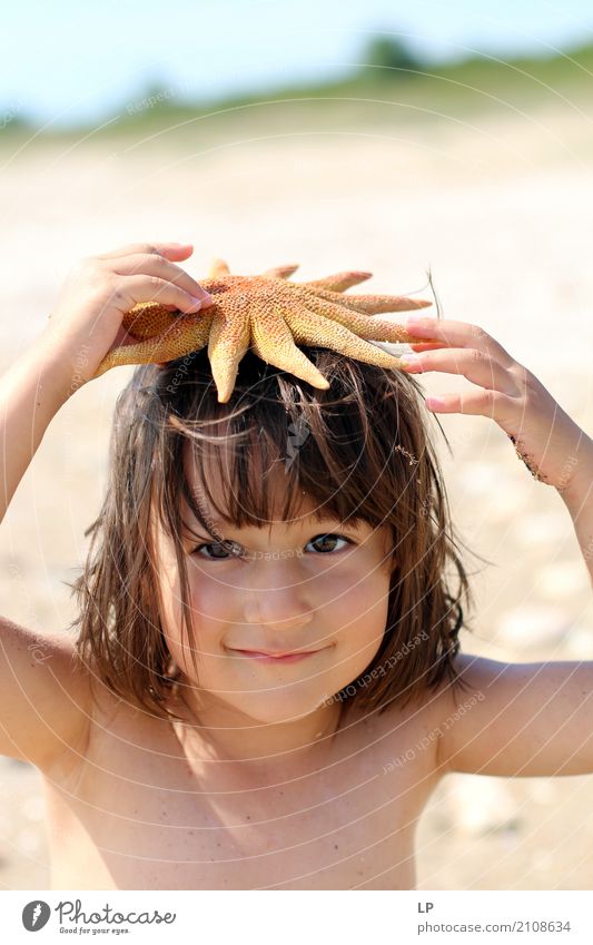 starfish on my head Lifestyle Wellness Harmonious Well-being Contentment Senses Relaxation Calm Leisure and hobbies Children's game Vacation & Travel Adventure